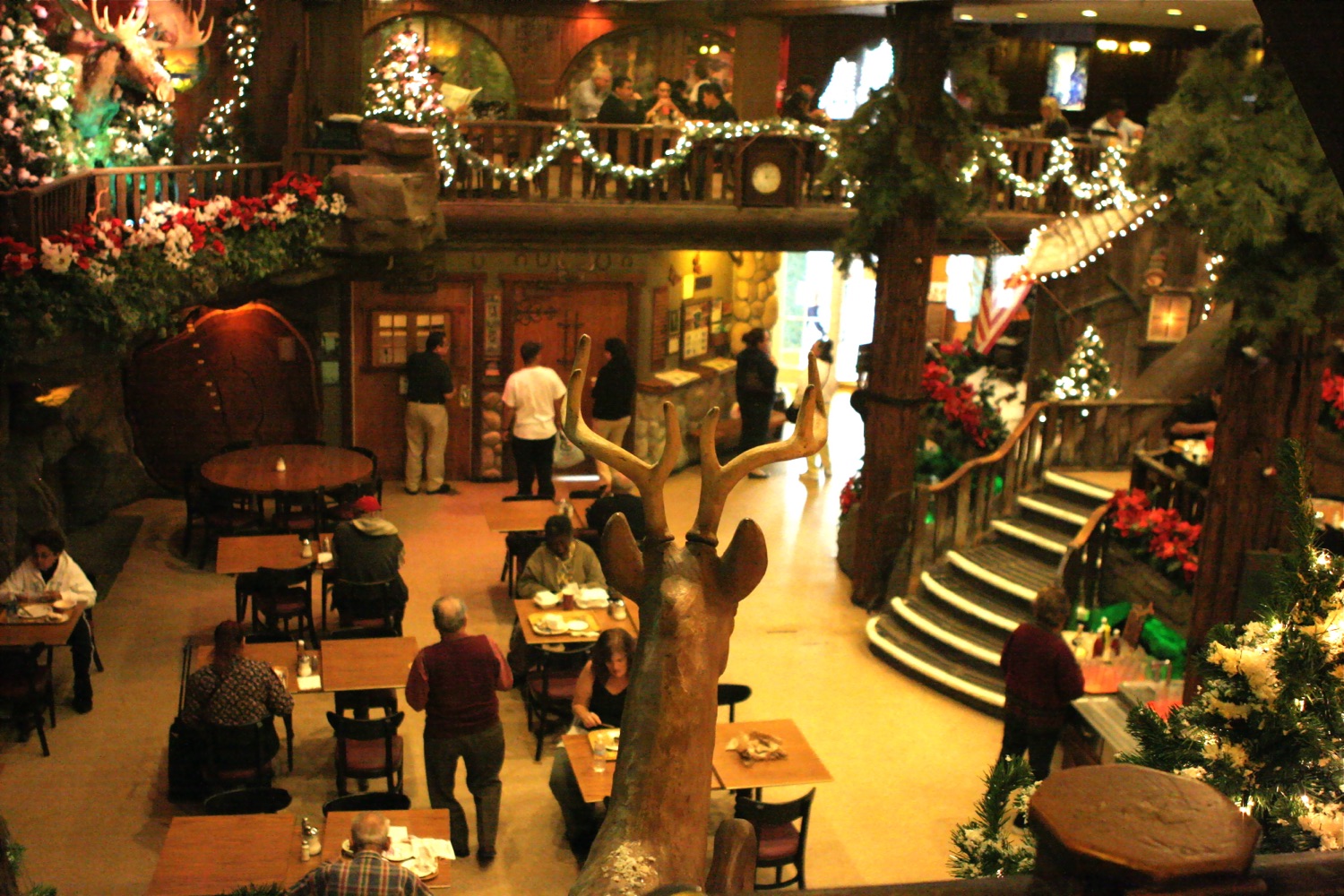 Inside Clifton's — the multi-level forest interior in Downtown LA