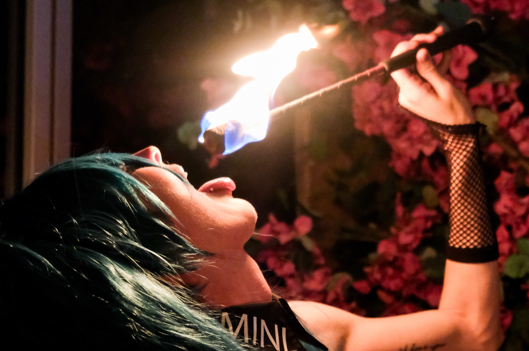 A fire performer at a past Endless River event