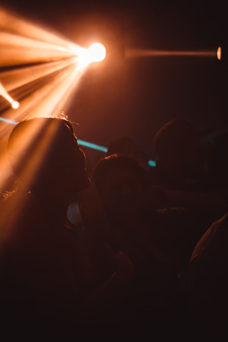 Dancer under warm light